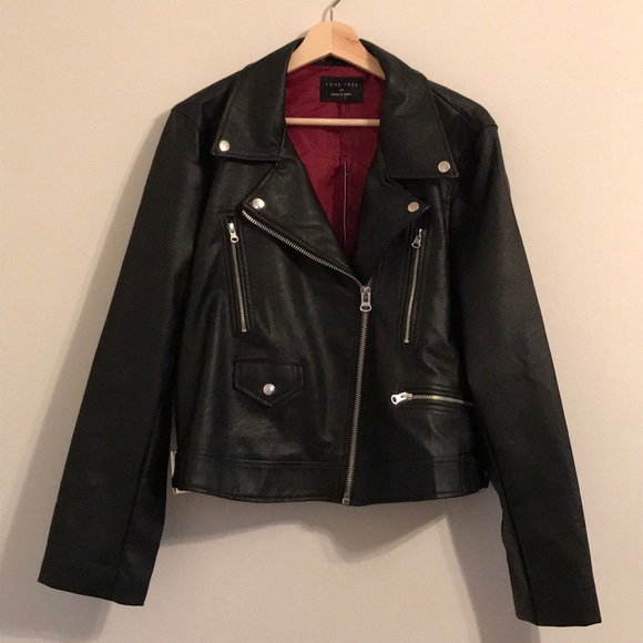 ✨2X HP✨ Plus Size Black Leather Moto Jacket - Picture 7 of 8